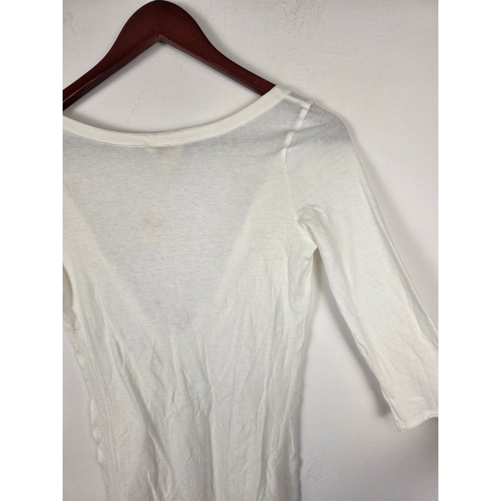 Hollister Co. NWT‎ Vintage Y2K Womens White 3/4 Sleeve V Neck Sequins Size Small - Picture 7 of 8